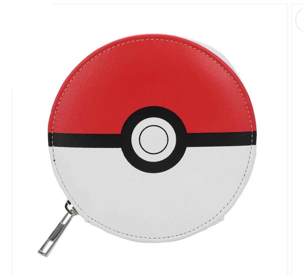 Pokemon zippered Poké Ball Coin Pouch Wallet purse Faux leather card slots NWT